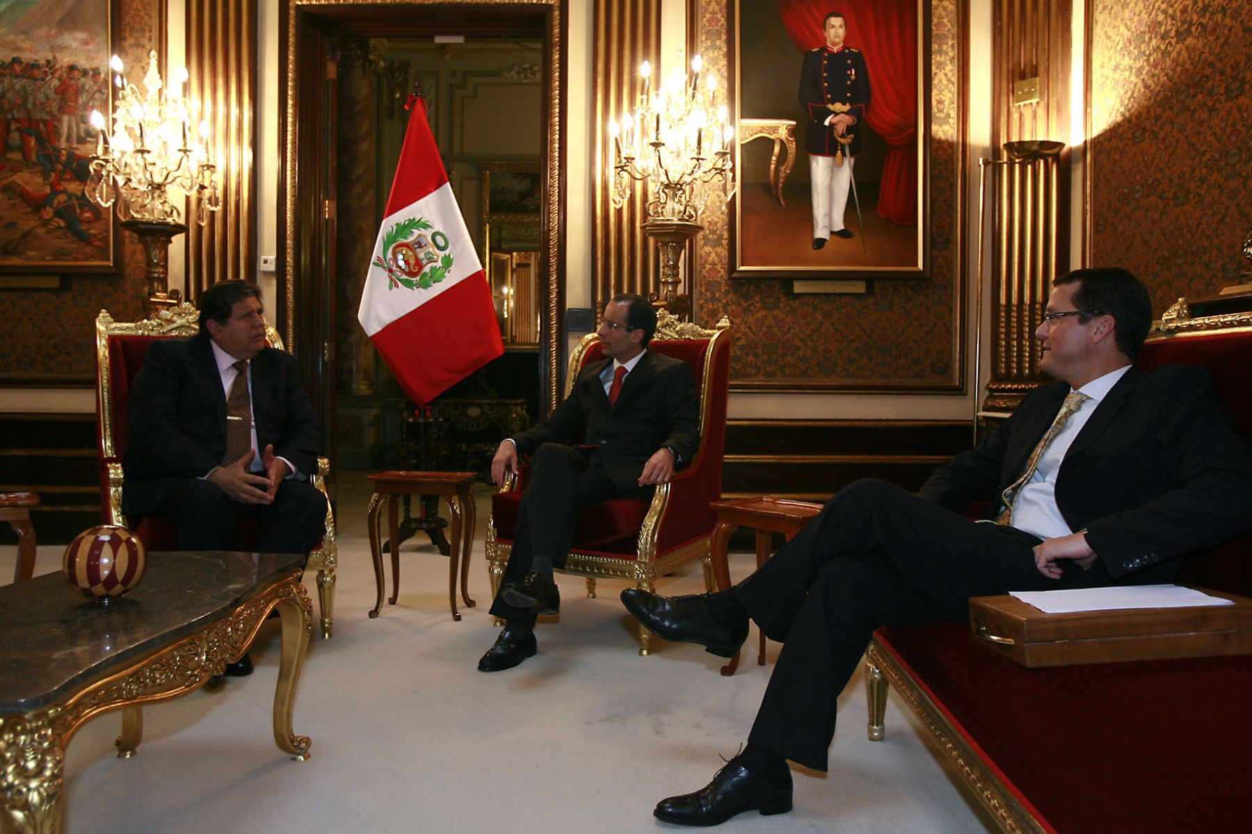 Alan García, Marcelo Odebrecht y Jorge Barata