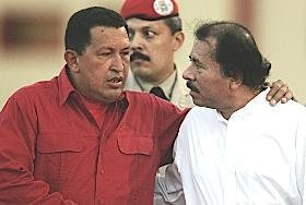 Hugo Chávez y Daniel Ortega