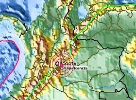 Colombia mapa sismo