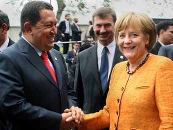 Chávez y Merkel