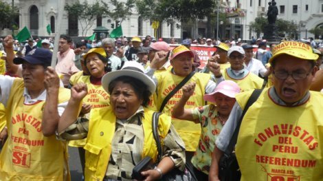 Fonavistas siguen en pie de lucha