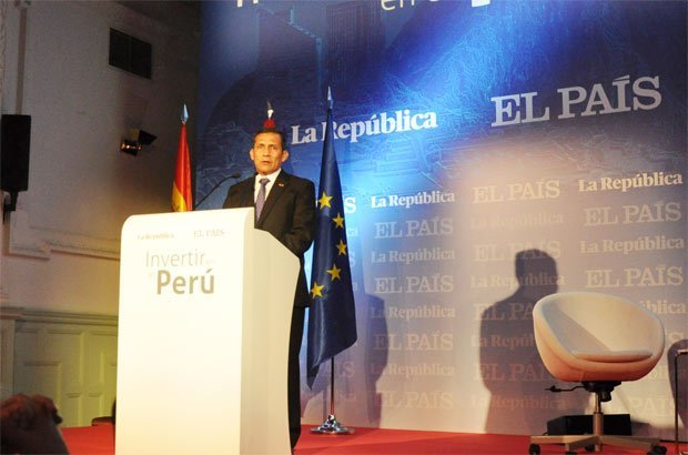 Mandatario Ollanta Humala ofrece discurso a empresarios en España