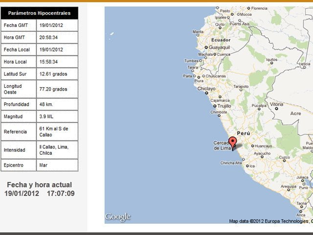 Sismo en Lima