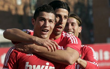 Celebración del gol de Cristiano Ronaldo con el que Real Madrid derrotó 1-0 a Rayo Vallecano