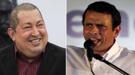 Hugo Chávez y Henrique Capriles