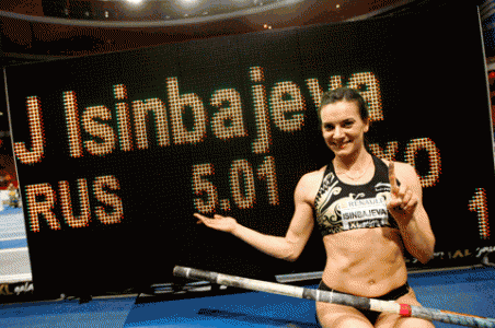 Isinbayeva rompió su propio record en salto con garrocha