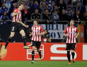 Bilbao fue el mejor en la ida de los cuartos de final de la Europa League al vencer 4-2 al Schalke 04