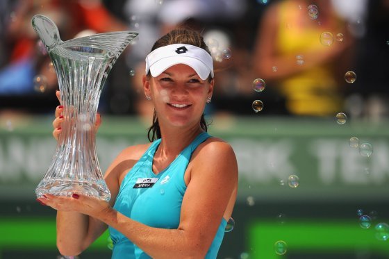 La polaca Radwanska campeonó en Miami tras vencer a Sharapova