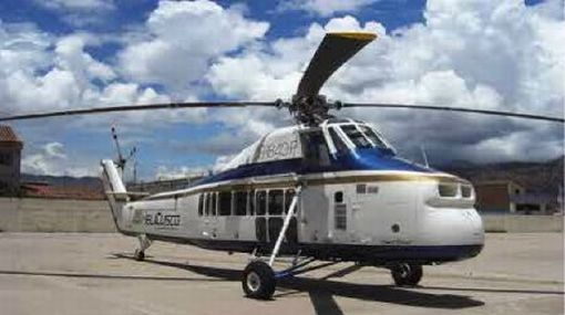 El helicóptero pertenece a la empresa Helicópteros del Cusco S.A