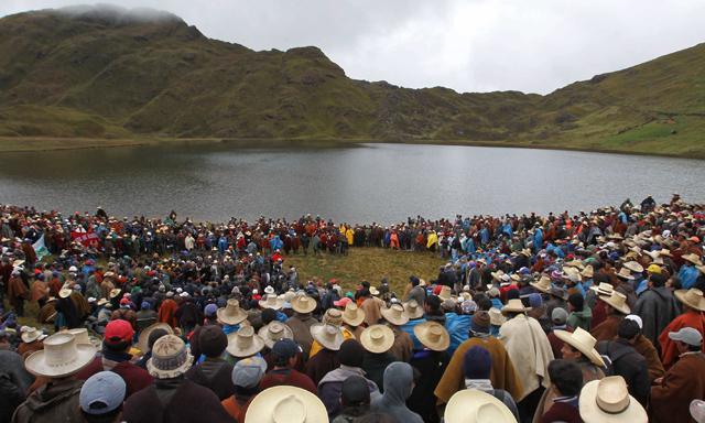 Protesta en Cajamarca