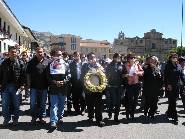 Gregorio Santos protesta en estado de emergencia (Foto: El Cajacho)