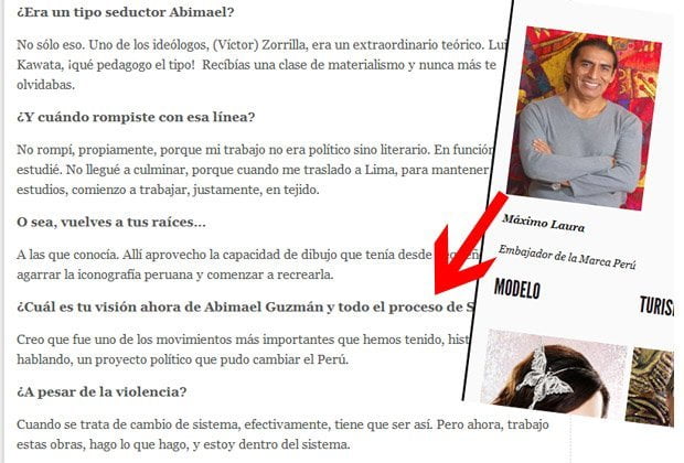 Máximo Laura, texto de entrevista a diario local