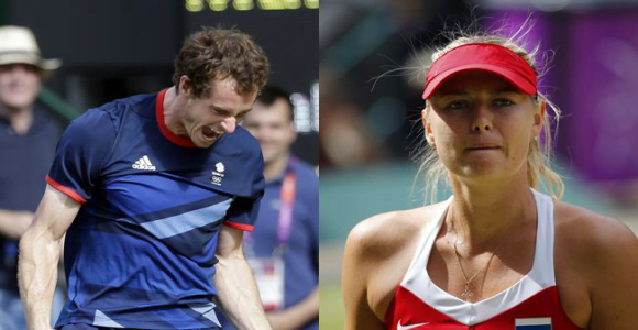 Andy Murray y Maria Sharapova ganaron sus respectivos compromisos en el inicio del Abierto de Estados Unidos 2012