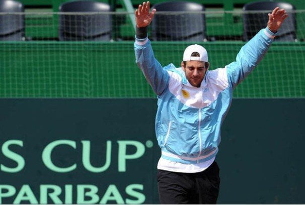 Se arriesga. A pesar de la lesión, Juan Martín del Potro espera darlo todo por  su nación y clasificar a la final