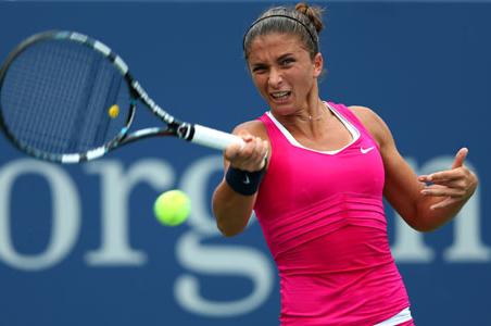 Sara Errani jugará por primera vez una semifinal del Abierto de Estados Unidos al vencer a su compatriota Vinci.