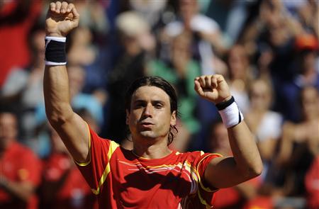 David Ferrer le otorgó a España su primer punto en semifinales de Copa Davis