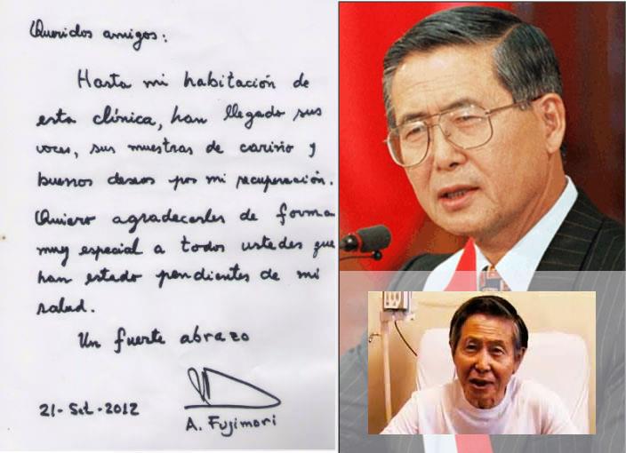 Manuscrito de Alberto Fujimori