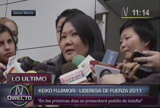 Keiko Fujimori anuncia que pedirán indulto a Ollanta Humala