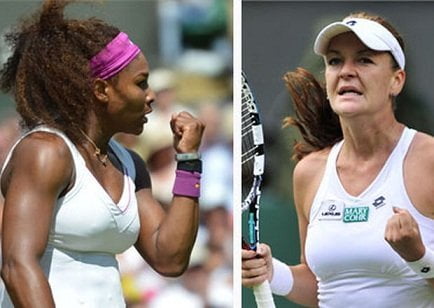 Tanto Serena Williams como Radwanska clasificaron a los octavos de final del Abierto de Estados Unidos 2012.