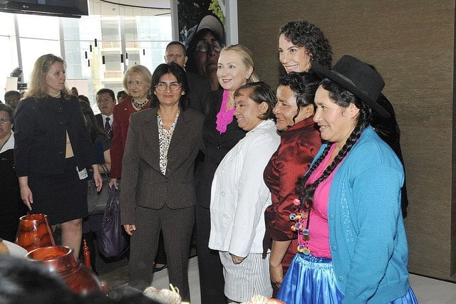 Nadine Heredia y Hillary Clinton