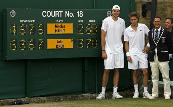 John Isner al igual que en Wimbledon 2010, registró un nuevo record en el Torneo de Shanghái