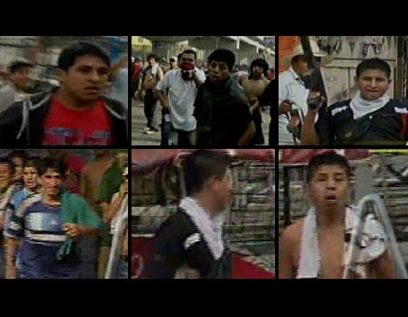Rostros de delincuentes infiltrados en La Parada
