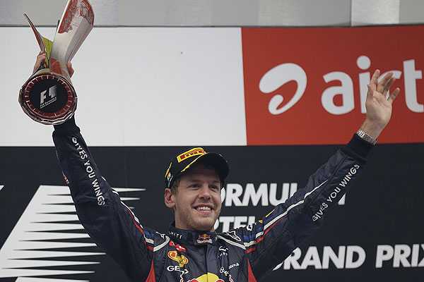 Sebastian Vettel consolido su liderazgo al ganar el Grand Prix de India.