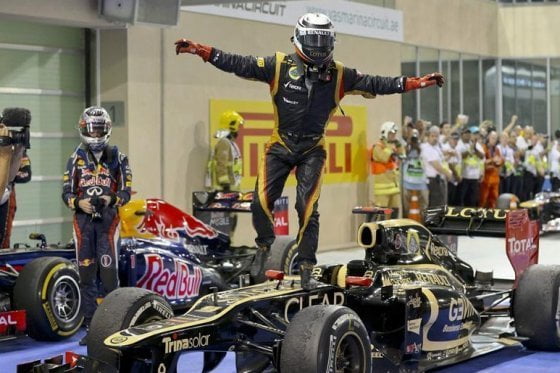 Kimi Raikkonen ganó luego de 3 años un Gran Premio a través de Lotus, escudería que se adjudica a una victoria tras 25 años.