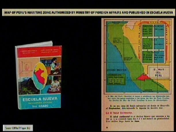 Mapa presentado por Colson como prueba en La Haya. (Foto: Captura de TV)