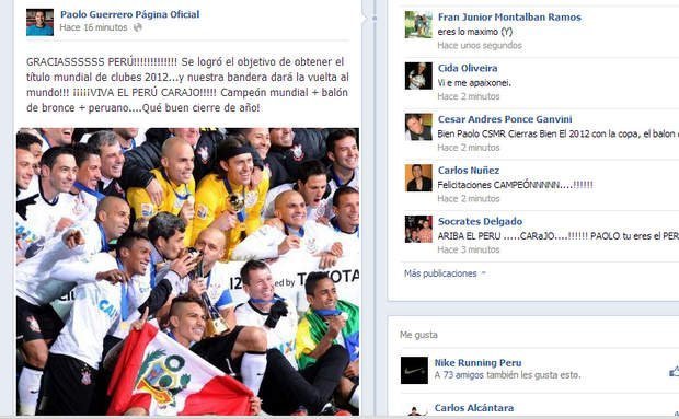 Paolo Guerrero (Facebook)