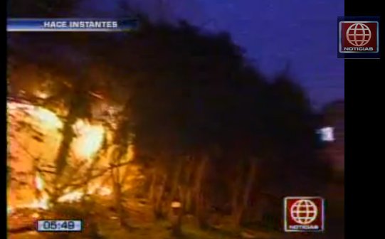 Incendio en Puente Santa Rosa (Foto: Captura América Noticias)