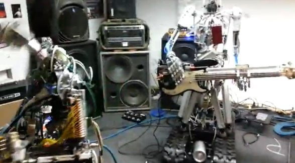 La banda "Compressor Head", integrada por robots