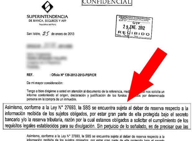 Documento de la SBS (Cortesía diario Correo)