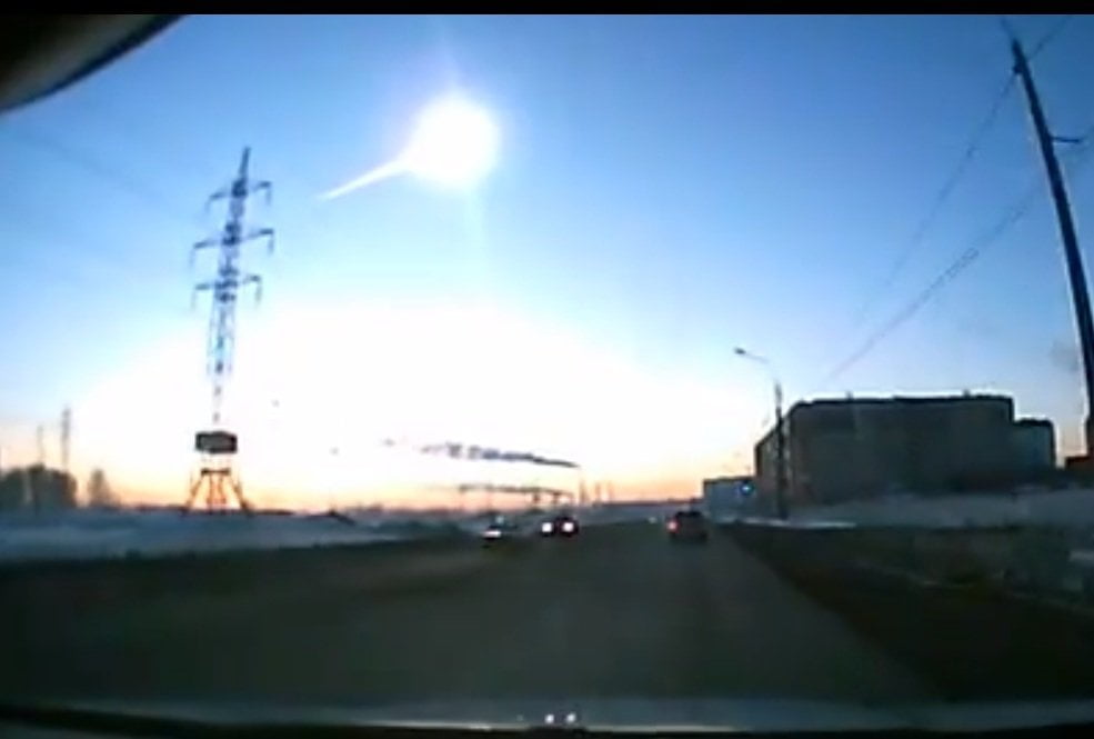 Potente meteorito que cayó sobre Rusia