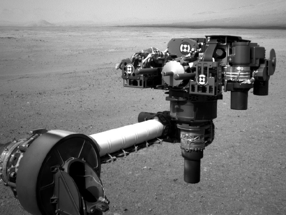 El brazo mecánico del Curiosity (Foto Nasa)