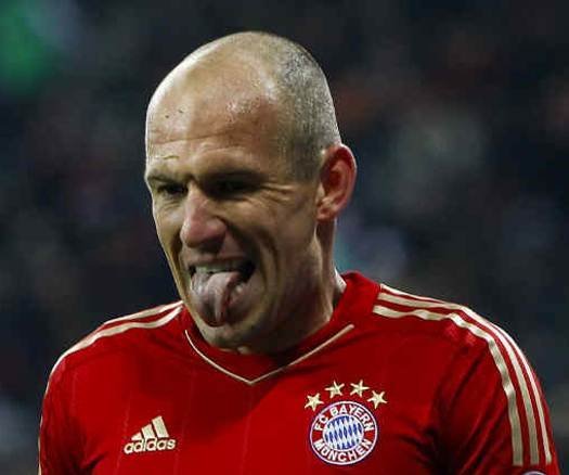 El rostro de Robben lo dice todo. Bayern Munich clasificó con susto.