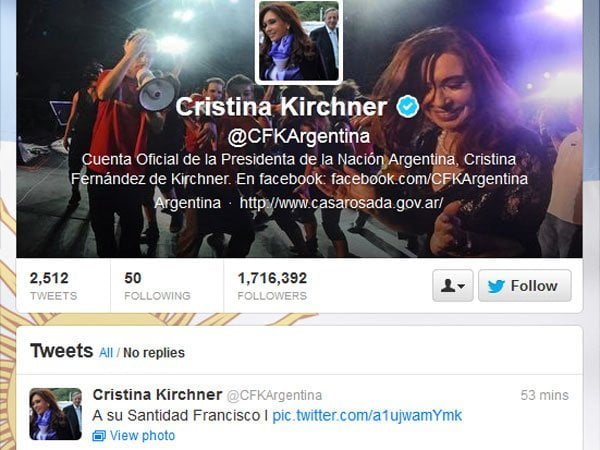 Tuit de Cristina Fernández