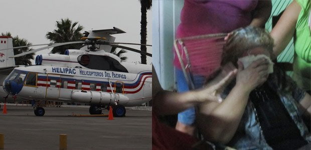 Helicóptero explotó en el aire con 13 ocupantes según testigos