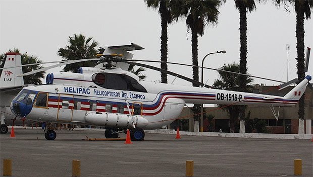 Este es el helicóptero siniestrado con 13 pasajeros en Loreto (Internet)