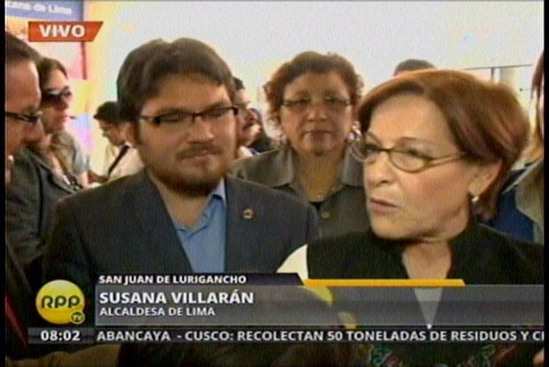 Susana Villarán y próximo teniente alcalde Hernán Núñez