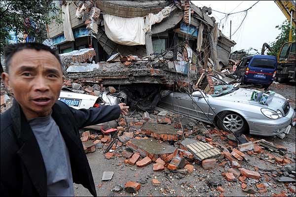 Suman 160 los muertos por terremoto en China (imagen Internet)