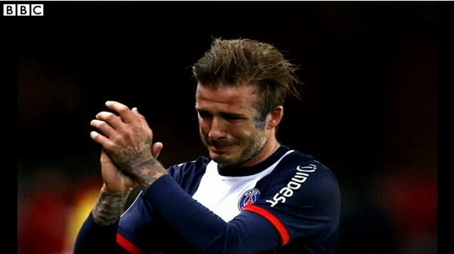 David Beckham llora en su último partido