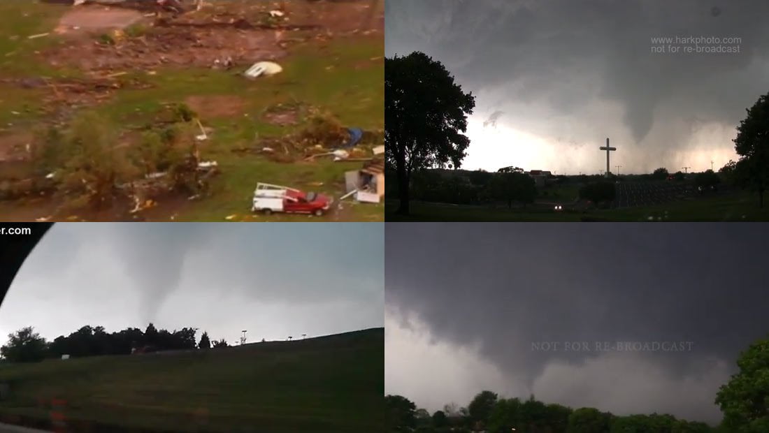 Youtube: Comparten impresionantes videos de tornados en Oklahoma