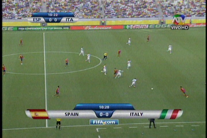 (Cortesía ATV). España vs Italia por la Copa Confederaciones