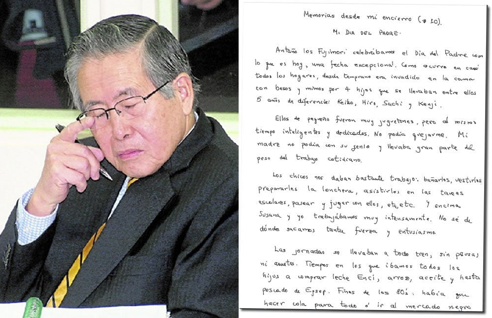 Fujimori añora a Susana Higuchi y dice que hoy vive un suplicio