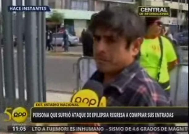 Perú vs Ecuador: Le dio epilepsia, lo llevan a hospital y regresa por entradas