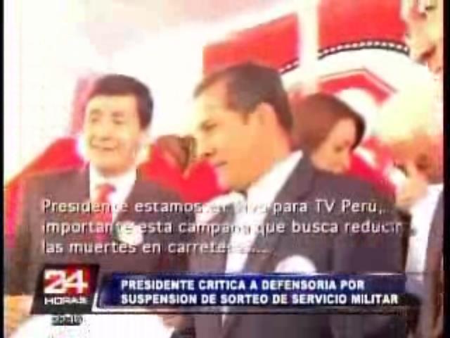 (Video 24 Horas) Humala maltrata a reportero radial pero prefiere al de TV Perú