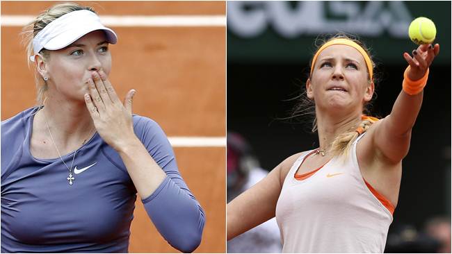 Sharapova y Azarenka jugarán mañana por el pase a la final de Roland Garros.