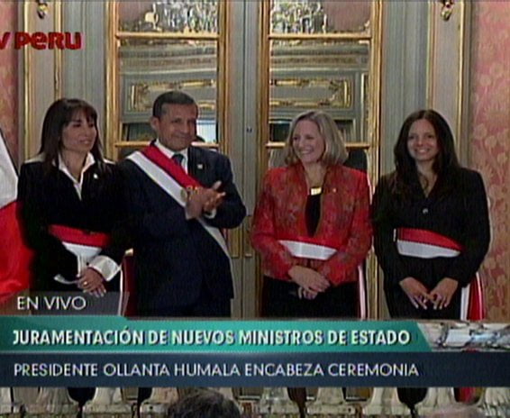 Ollanta Humala juramenta a nuevas ministras de Cultura, Mincetur y Midis