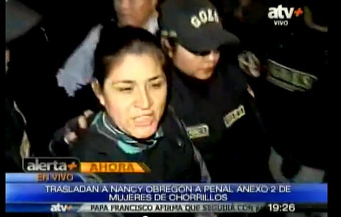 (ATV +) Nancy Obregón es internada en el penal de Mujeres de Chorrillos